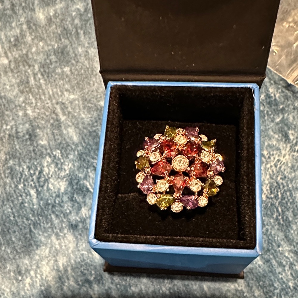 Elegant Multicolor Gemstone Ring